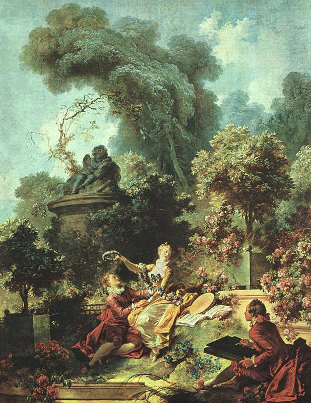 Jean-Honore Fragonard The Lover Crowned china oil painting image